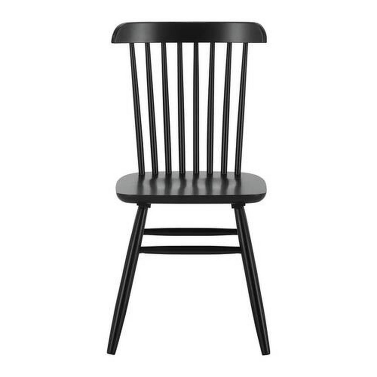 Sada židlí z masivu PEDRO černá 2ks - černá, Moderní, dřevo (48/89/52cm) - Bessagi Home