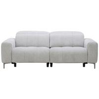 Trojmiestna pohovka ALVARO, sivý zamat, relax.funkcia - sivá/prírodná farba, Modern, kov/drevo (220/79/109cm) - Mömax