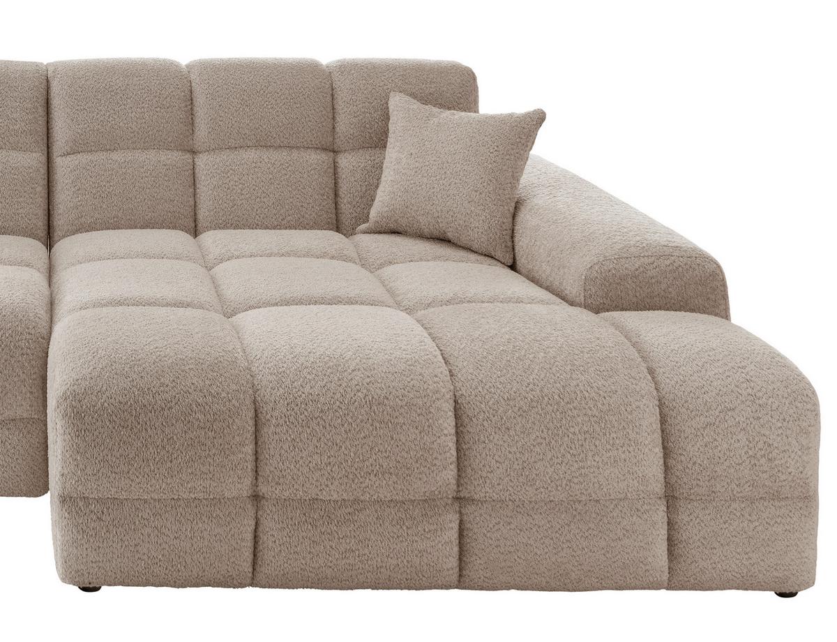 Ecksofa Bosco, Beige S: 301x152 cm - Beige/Schwarz, MODERN, Textil (301/152cm) - Livetastic