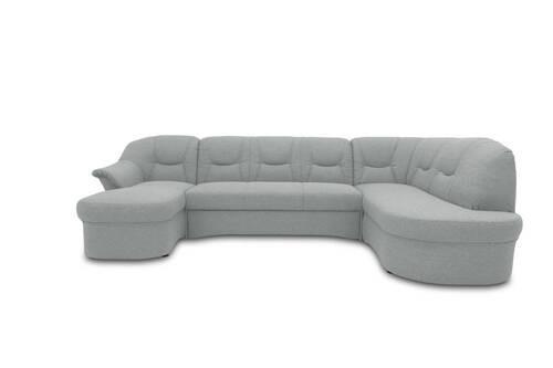 Wohnlandschaft Sarafina Mintgrau - Mintgrau/Schwarz, KONVENTIONELL, Textil (146/295/180cm) - MID.YOU