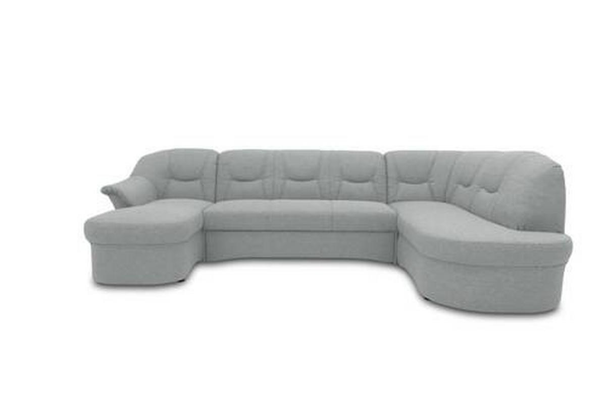 Wohnlandschaft Sarafina Grau U-Form: 146x295x180 Cm - Schwarz/Grau, KONVENTIONELL, Textil (146/295/180cm) - MID.YOU