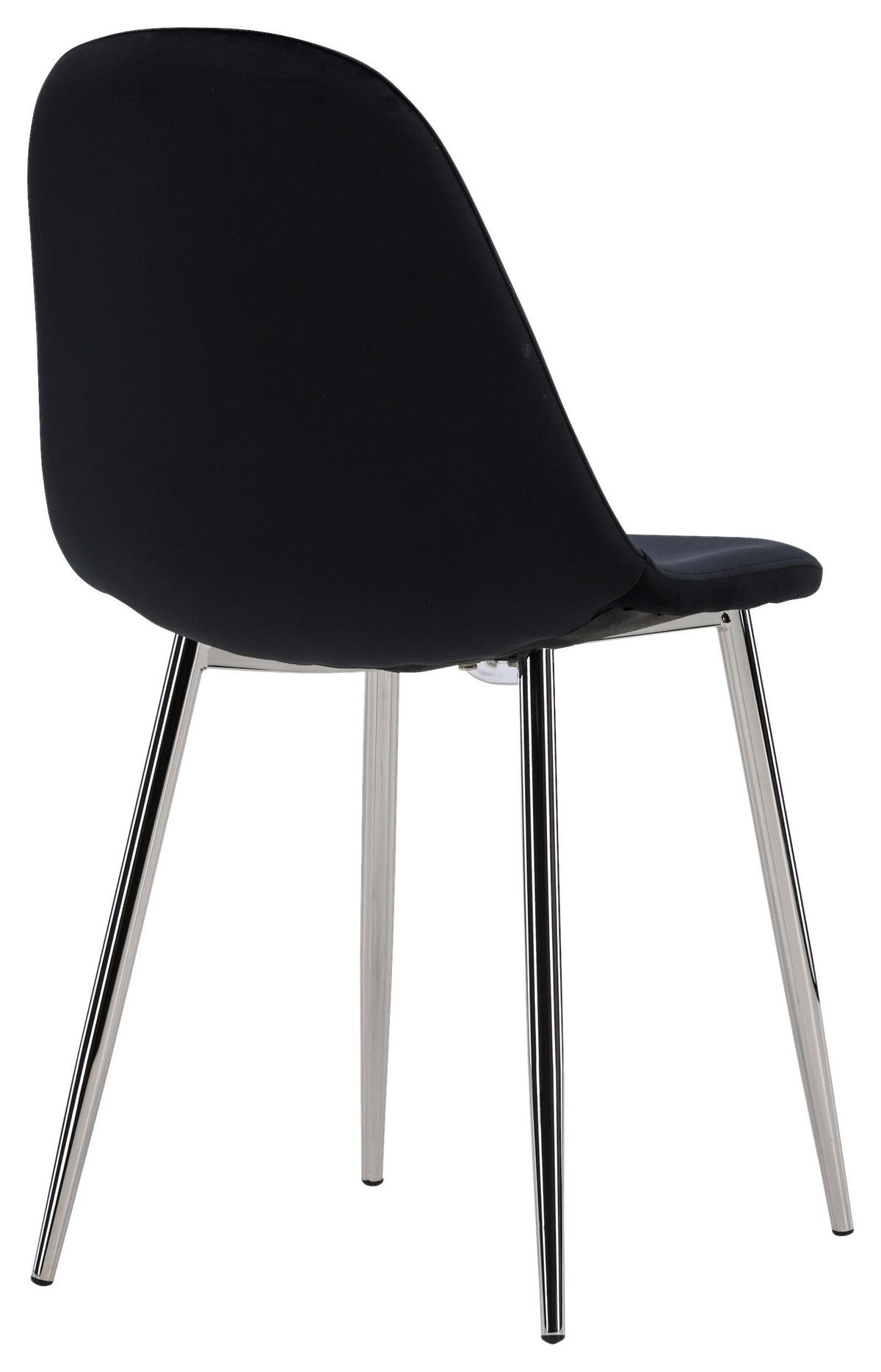 Stuhl-set Polar - Schwarz, Design, Textil/Metall (45/90/52cm) - Livetastic