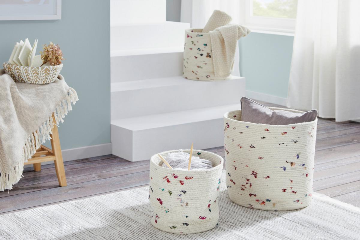 Kosár Josef - natúr színű, Konventionell, természetes anyagok (30/30cm) - Luca Bessoni