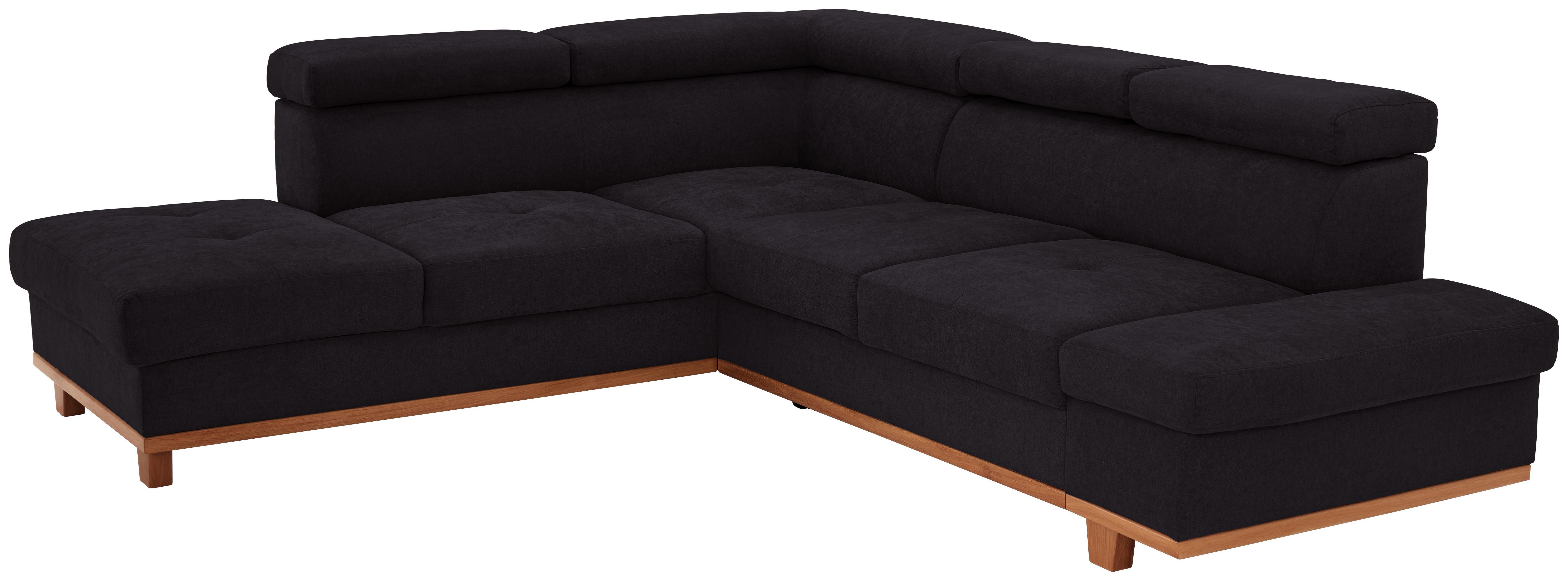 Wohnlandschaft In L-Form Imola 225x265 cm - Eichefarben/Schwarz, MODERN, Textil (225/265cm) - Luca Bessoni