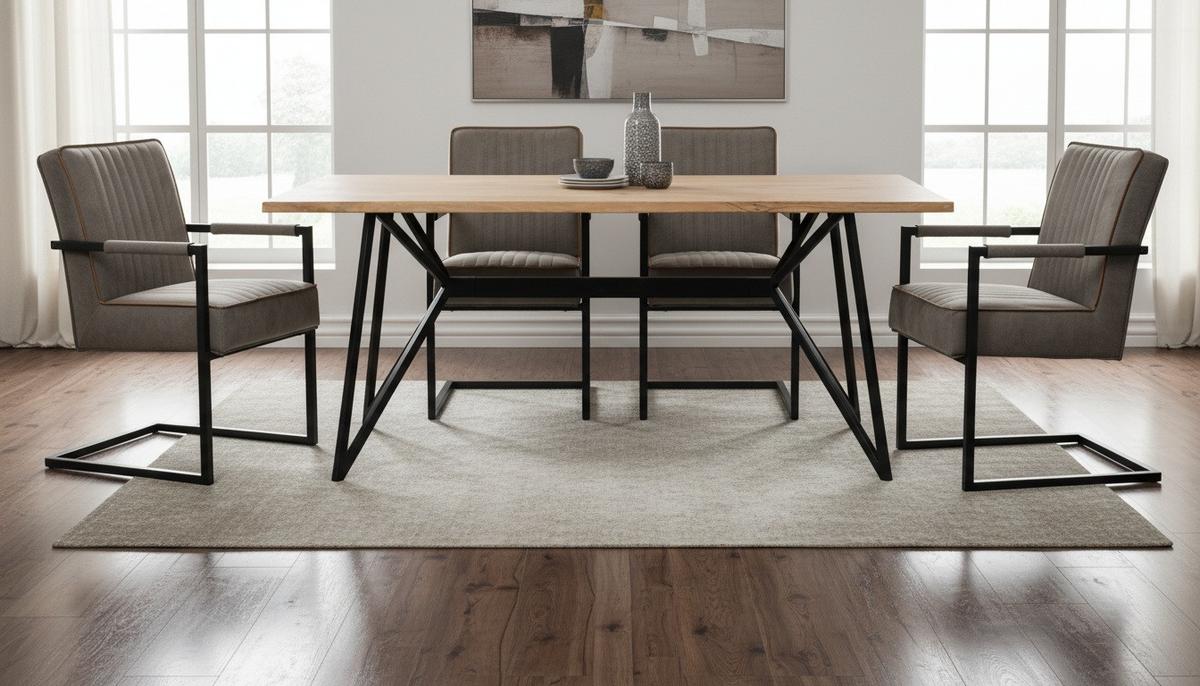 Schwingstuhl Julina Textil Taupe, B: 51,5 cm - Taupe/Schwarz, KONVENTIONELL, Textil/Metall (51,5/92/70cm) - MID.YOU