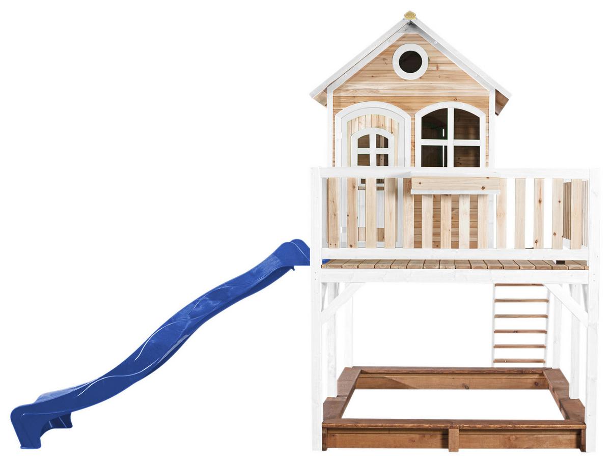 Spielturm A030.151.31 - Blau/Braun, KONVENTIONELL, Holz (377/291/255cm) - Ambia Garden