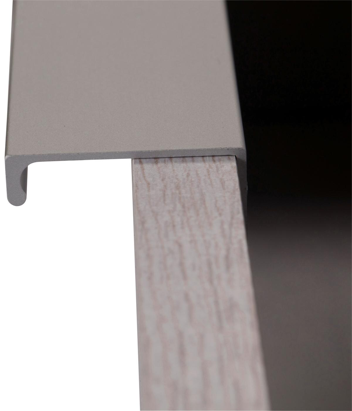 Nachkästchen Weiß H: 58 Cm Saigon - Klar/Schwarz, MODERN, Glas/Holzwerkstoff (52/58/38cm) - MID.YOU