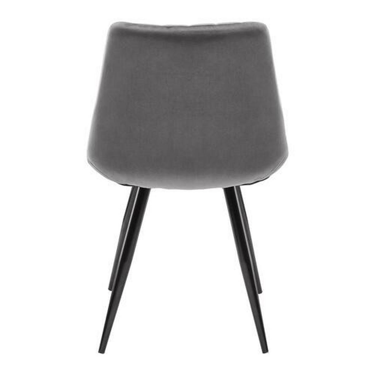 Jedálenská stolička JOY tmavá šedá - čierna/tmavosivá, Modern, kov/drevo (49/82/55cm) - Modern Living