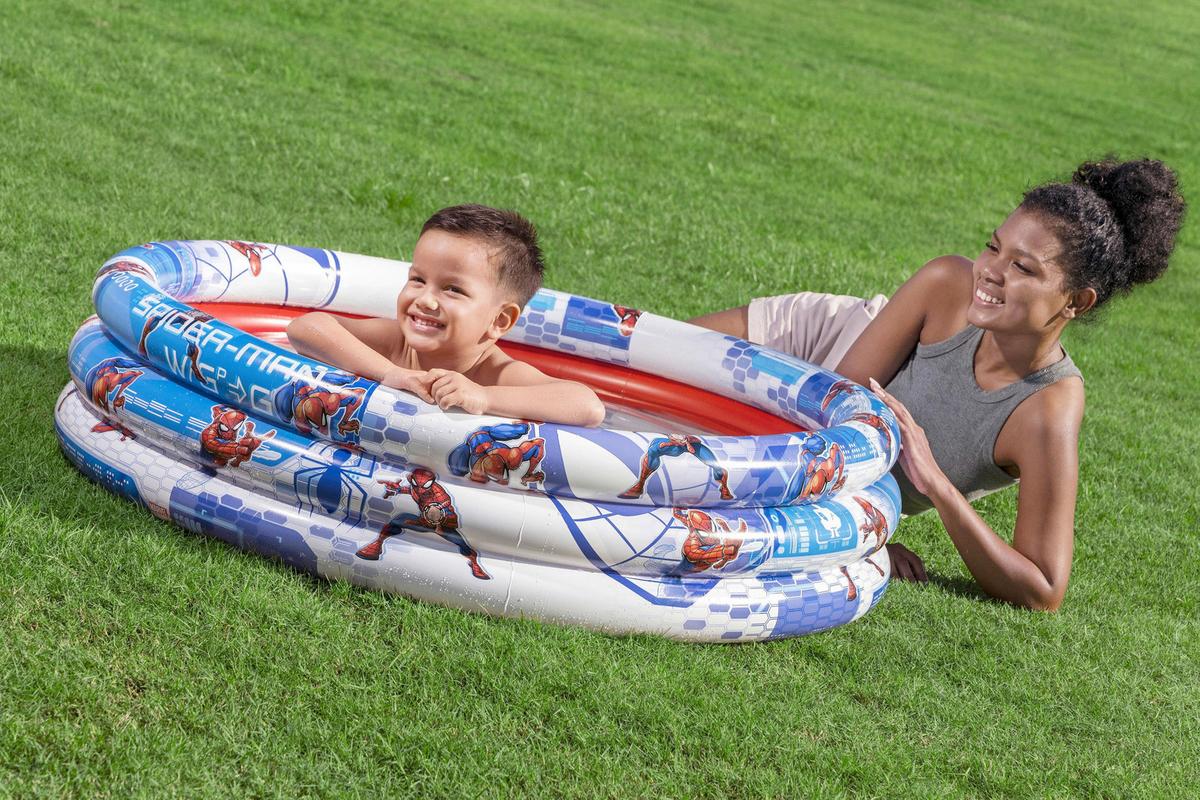 Planschbecken Spider-Man Ø 122 cm,Wasserkapazität 200L - Blau, Basics, Kunststoff (122/30cm) - Bestway