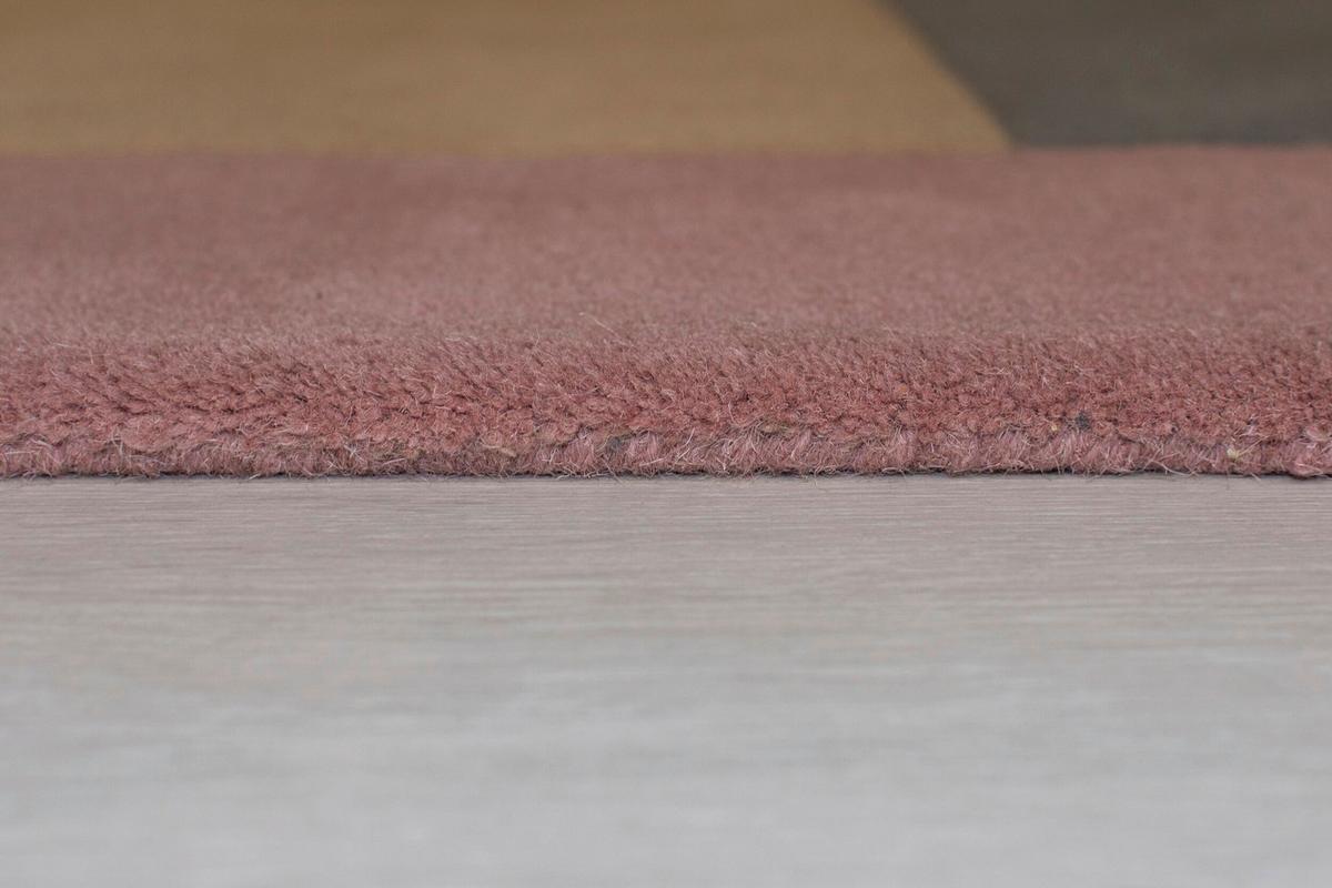 Wollteppich Wollteppich Pink,rosa B:240cm - Pink/Naturfarben, Basics, Textil (240/150cm)