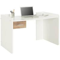 Písací stôl YOUNG dekor biela/dub Flagstaff - biela/farba duba, Konventionell, kompozitné drevo/plast (125/77/70cm)
