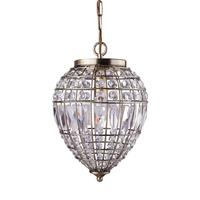 Hängeleuchte 3991ab - Messingfarben, Design, Glas/Metall (23/34-93cm)