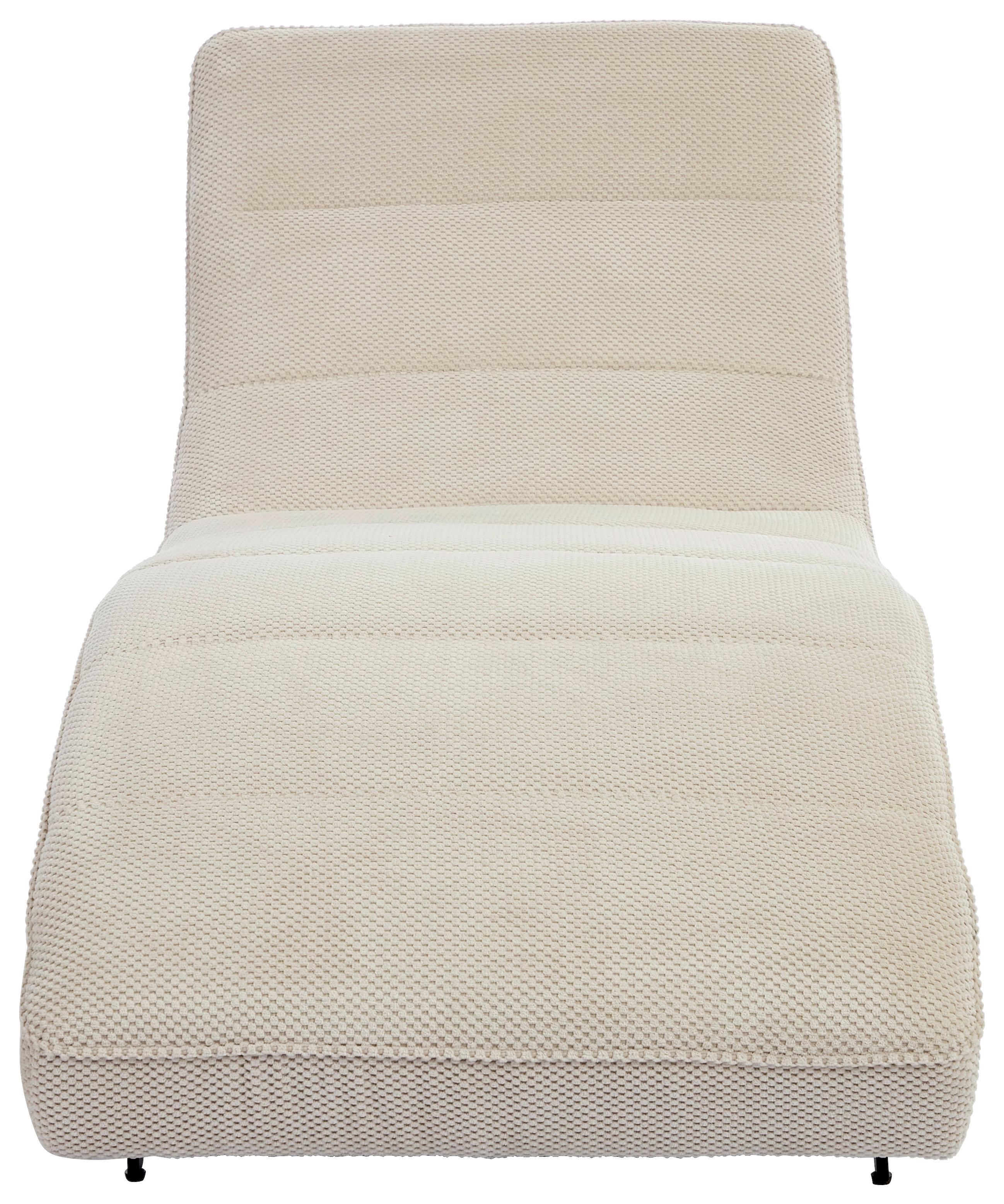 Relaxliege Romeo Webstoff Beige, B: 73 cm - Beige/Schwarz, MODERN, Holz/Textil (73/83/166cm)