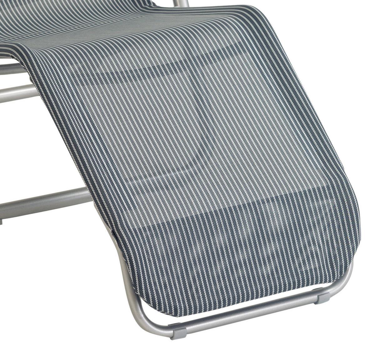 Sonnenliege Calypso Aus Metall/Textil, klappbar - Grau, MODERN, Textil/Metall (52/39/137cm) - Acamp