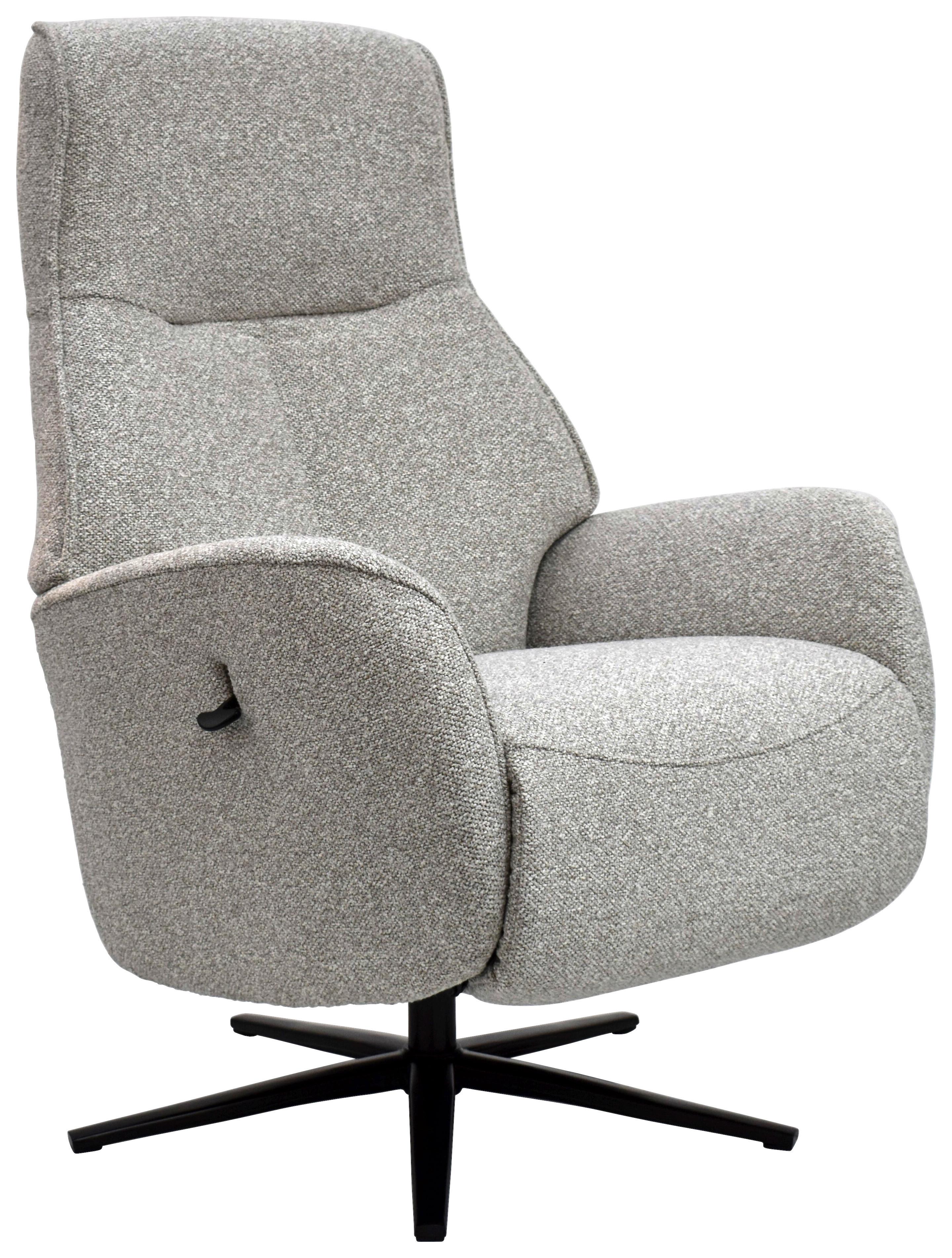 Relaxsessel Snooze Beige B: 77 Cm - Beige/Schwarz, Design, Holz/Textil (77/112/86cm) - Livetastic