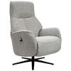 Relaxsessel Snooze Beige B: 77 cm - Beige/Schwarz, Design, Holz/Textil (77/112/86cm) - Livetastic