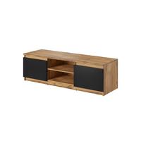 Lowboard Dingo 120 Schwarz/Eiche Wotan B: 120cm - Eiche Wotan/Schwarz, Design, Holzwerkstoff (120/35,5/38cm) - P & B