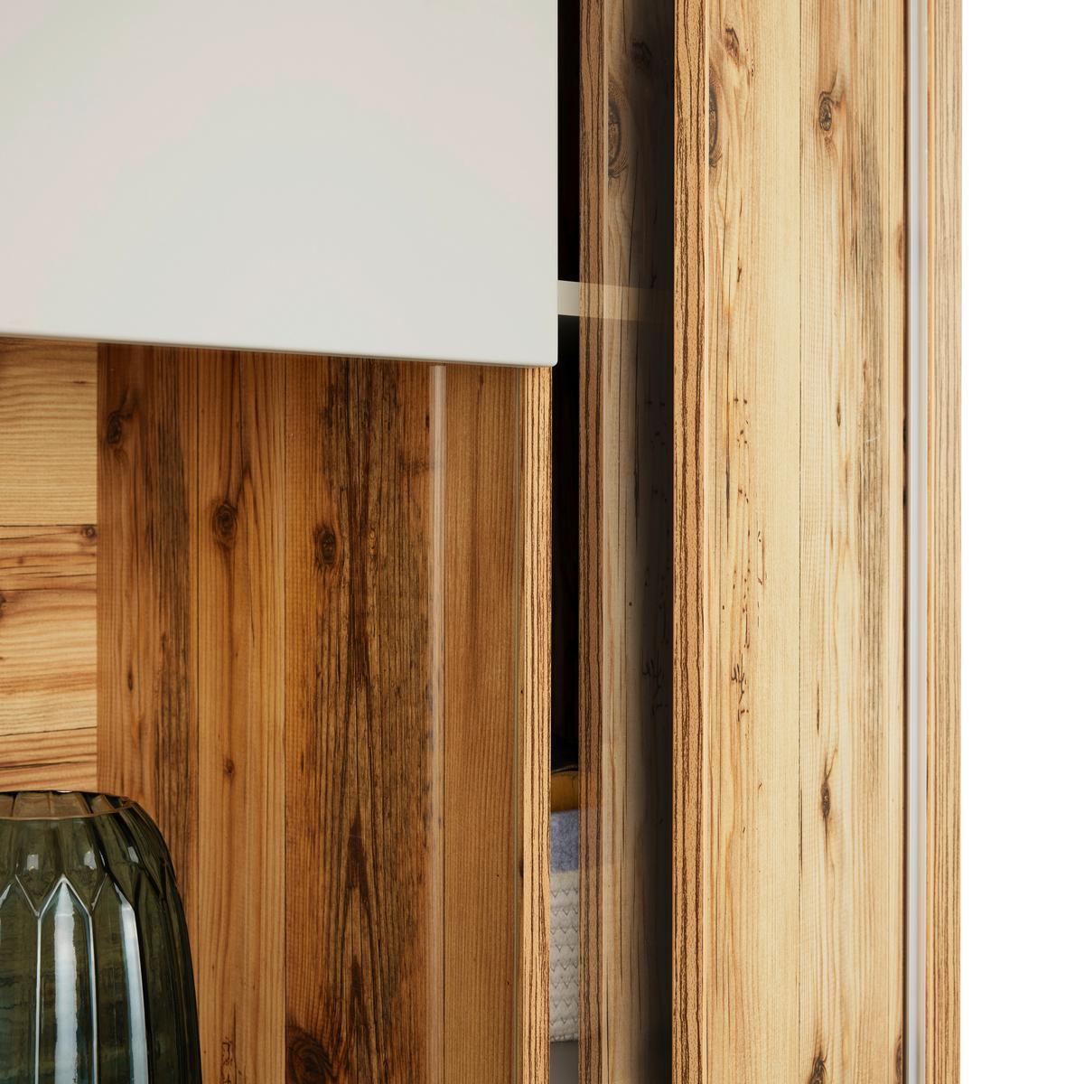 Vitrine Ambiente B: 48,6 Cm Mit Led Alpine Lodge Dekor - MODERN, Glas/Holzwerkstoff (48,6/199,1/43,6cm)