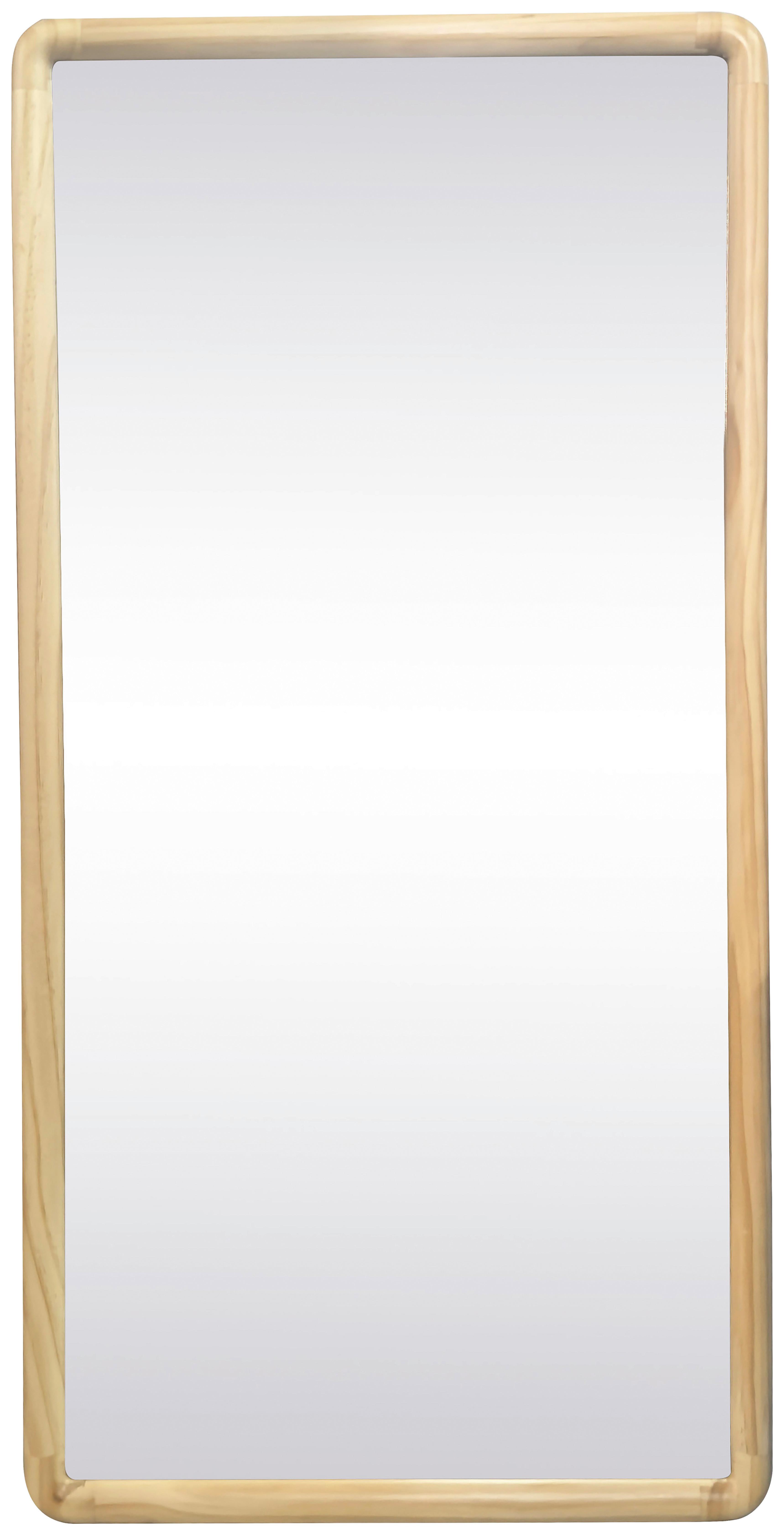 Tükör Jürgen - natúr színű, Modern, faalapú anyag/Üveg (45/90/2cm)