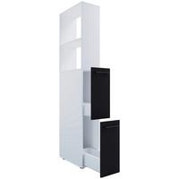 Hochschrank Bad Sadilo XL BxH 25x183 cm, Weiß - Anthrazit/Weiß, MODERN, Holzwerkstoff (25/183/50cm) - MID.YOU