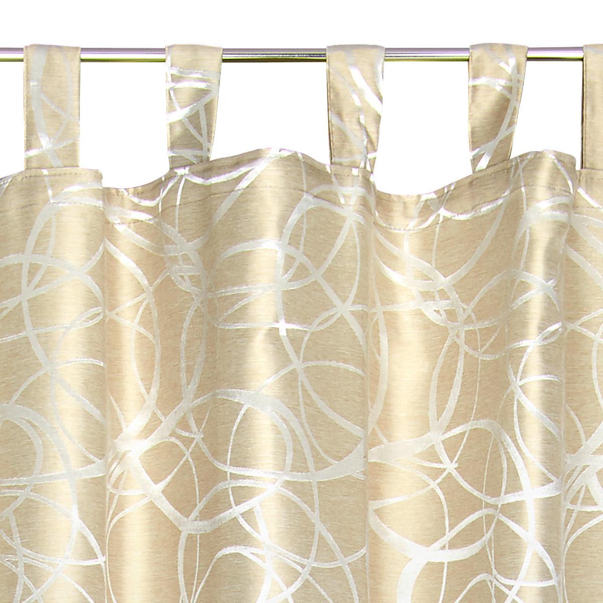 Kombi Készfüggöny Linda - bézs, Konventionell, textil (140/255cm)