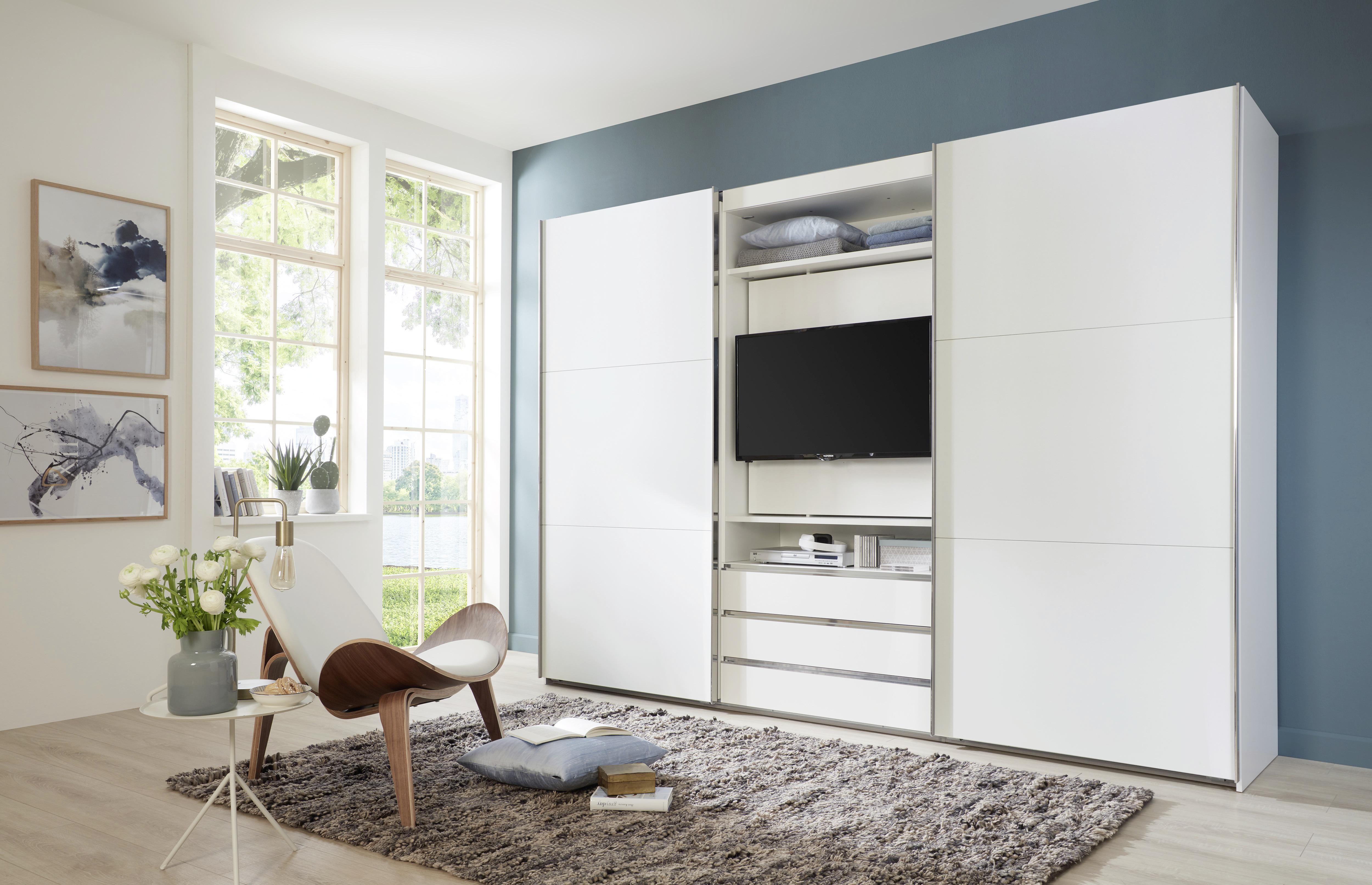 Schwebetürenschrank mit Laden und Regal kaufen