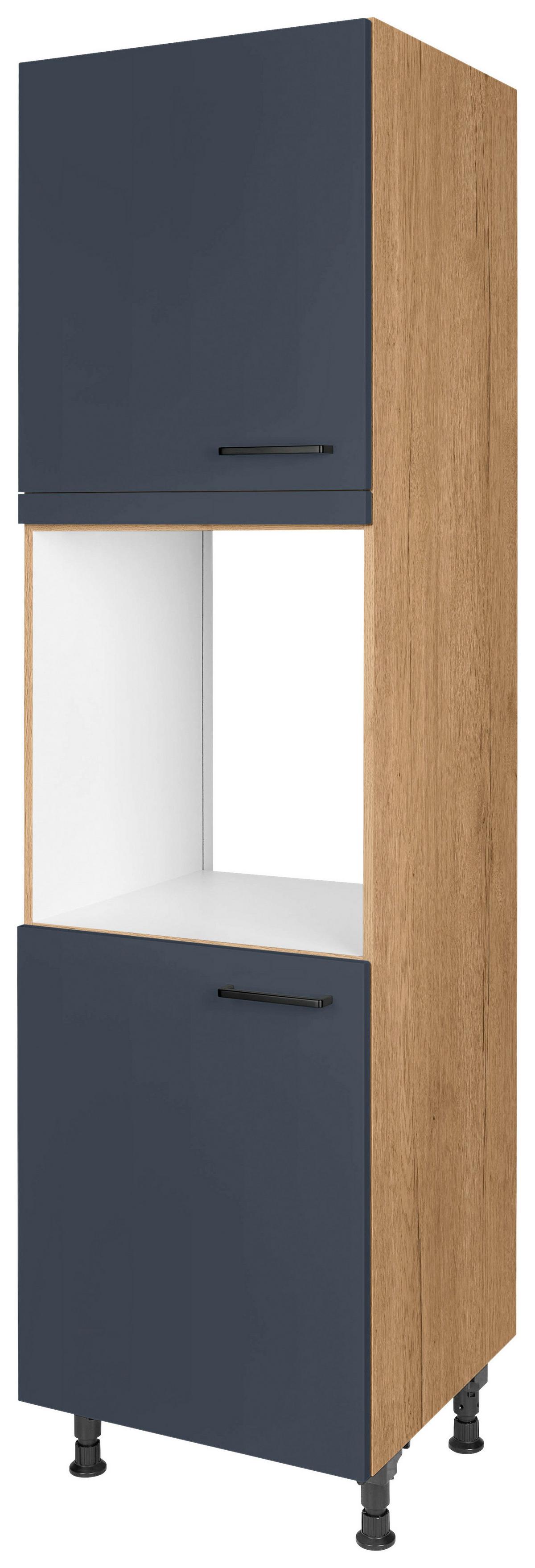 Geräteumbauschrank Easytouch - Blau/Eichefarben, MODERN, Holzwerkstoff (60/216,6/58cm) - Nobilia