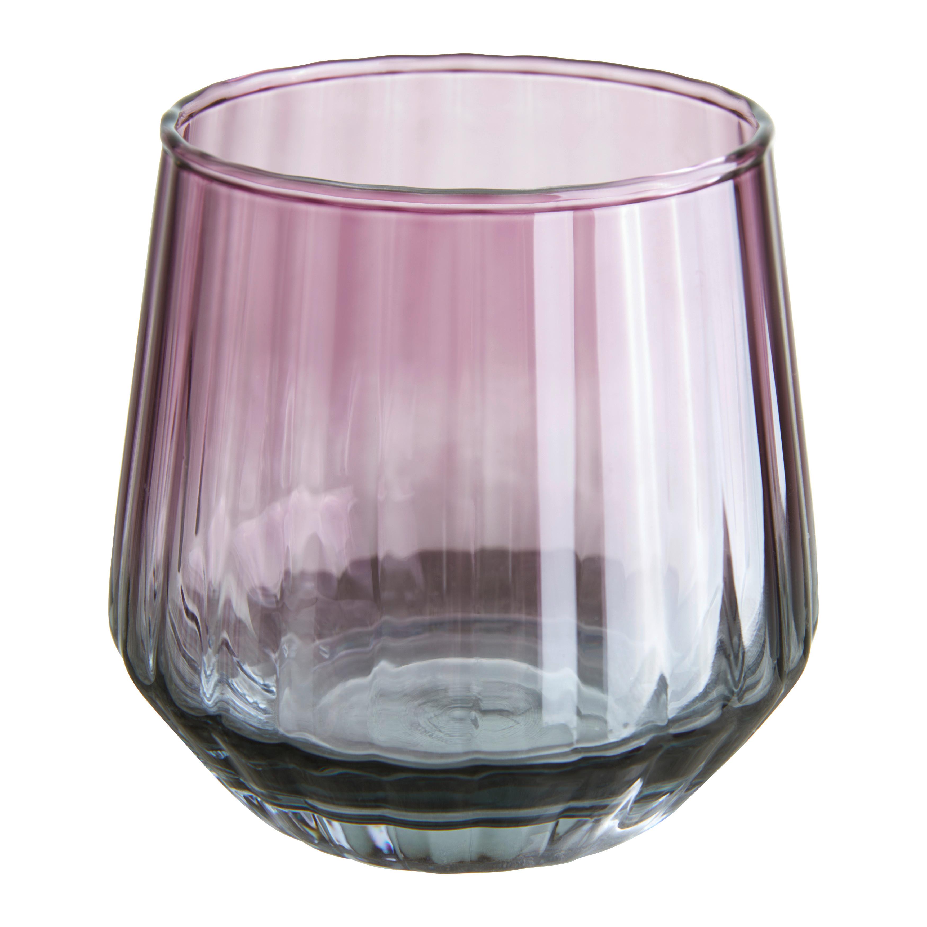 Sklenička 380ml - modrošedá/fialová, Moderní, sklo (7,4/9cm) - Mömax