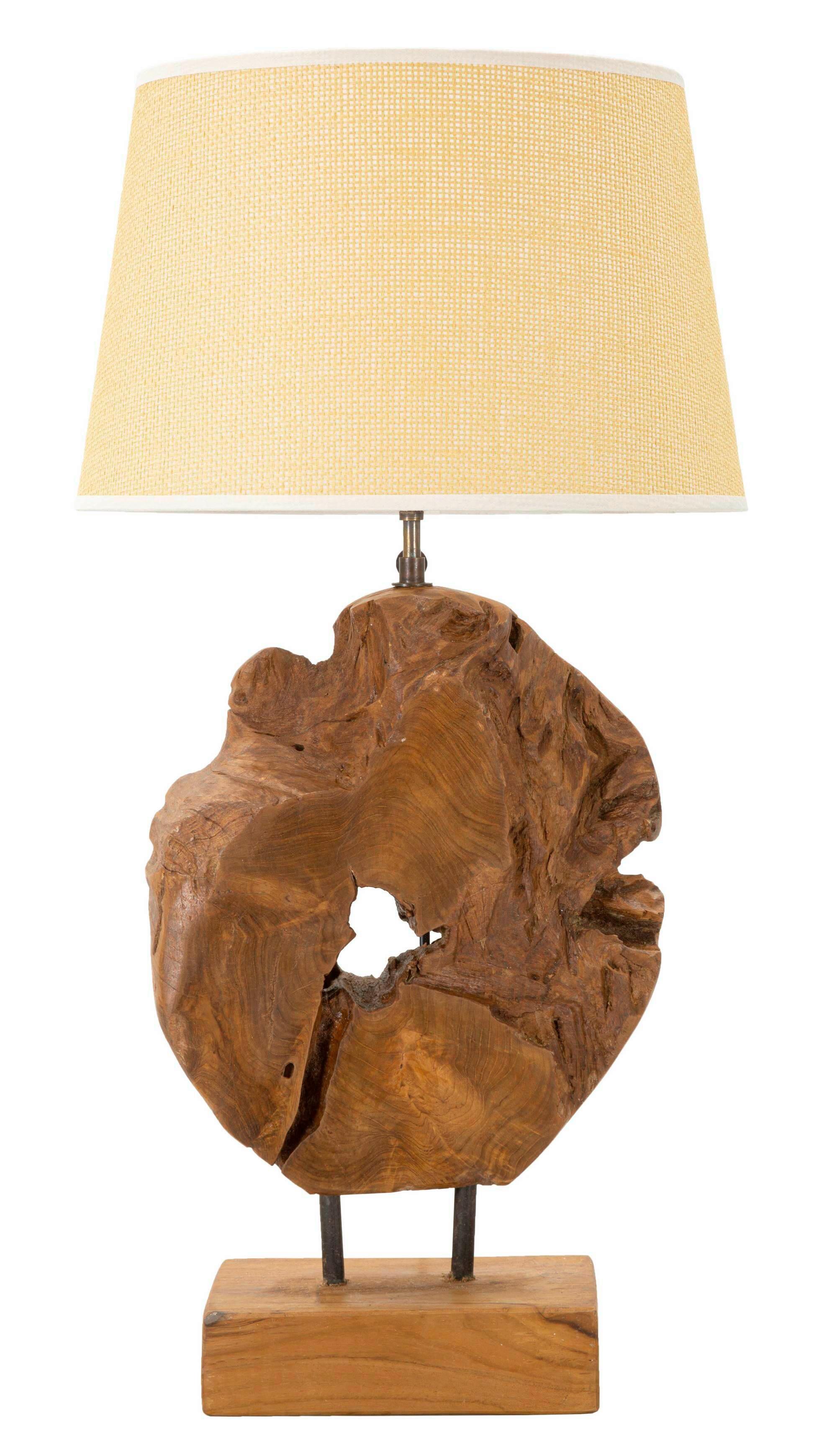 Tischleuchte Teak Da Tavolo Kepal Braun B: 35 cm - Braun, Basics, Holz (35/69/35cm)
