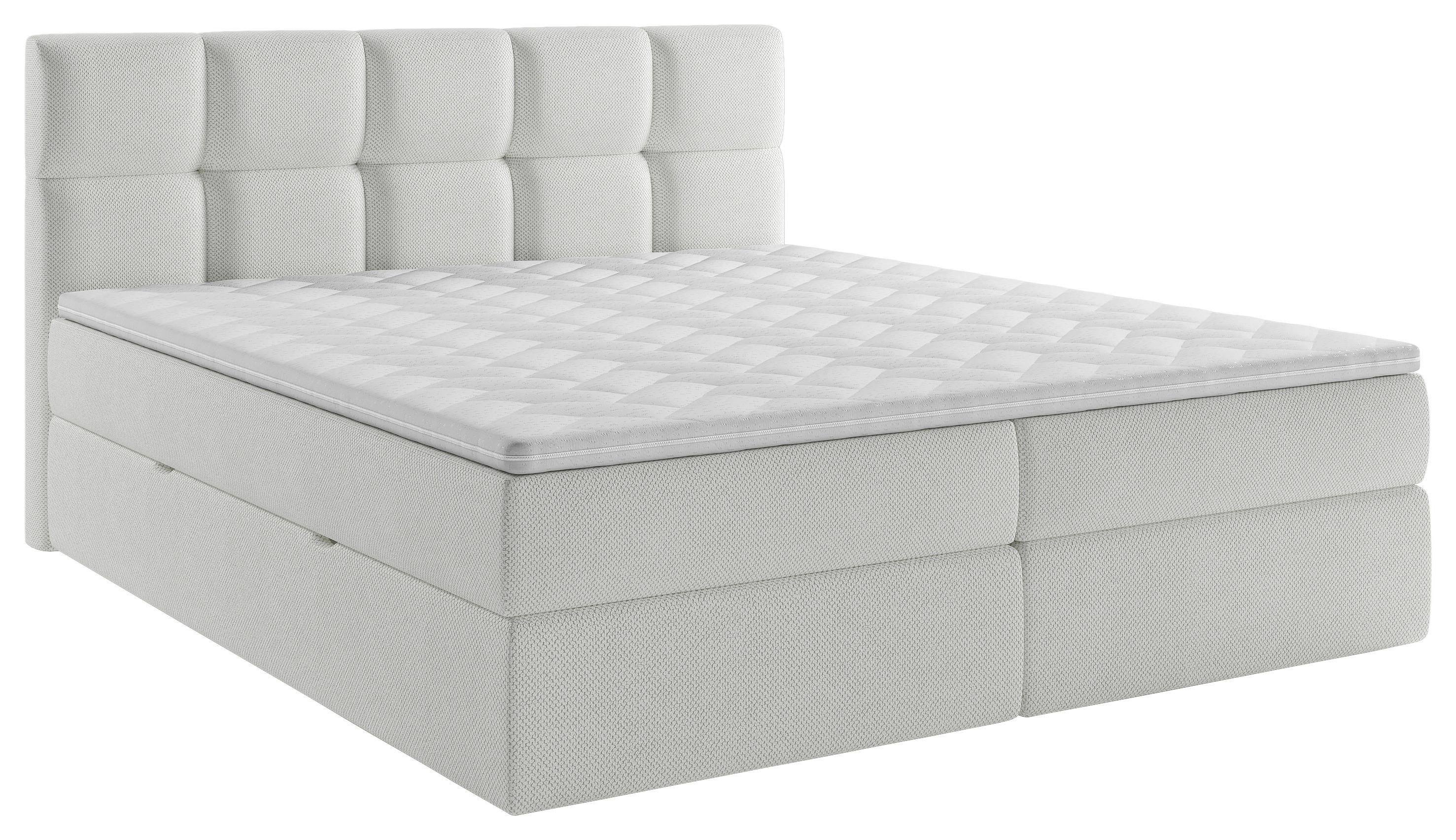 Boxbett mit Topper & Bettkasten 200x200 Lorie II - Schwarz/Weiß, MODERN, Holz/Holzwerkstoff (200/200cm) - MID.YOU