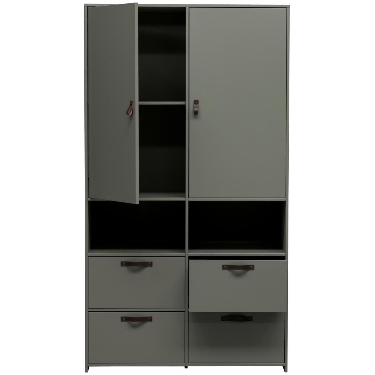 KLEIDERSCHRANK Stage Grün B: 103cm - Grün, Design, Holz (103/185/40cm) - Livetastic