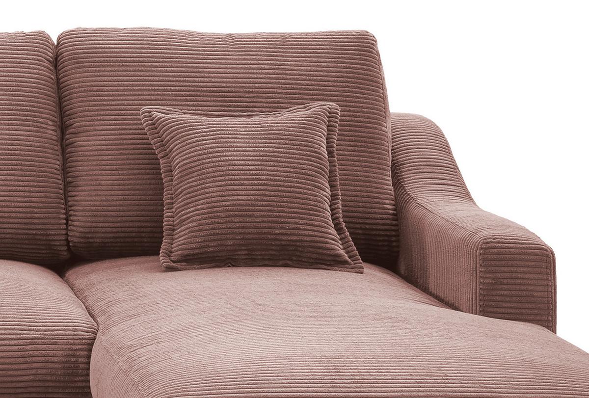 Wohnlandschaft Valentina - Rosa/Naturfarben, KONVENTIONELL, Textil (200/301/150cm) - P & B