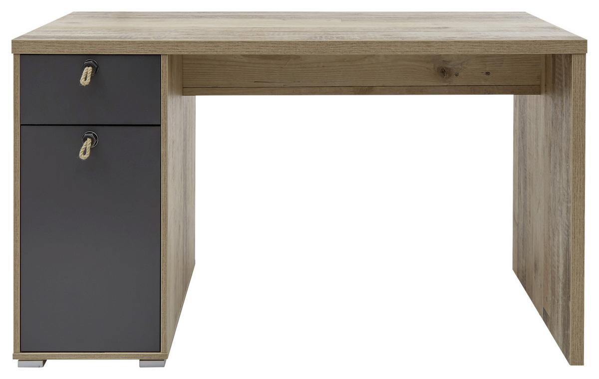 Psací stůl MERLIN - barvy smrku/přírodní barvy, Basics, kompozitní dřevo/plast (130/70/75cm)