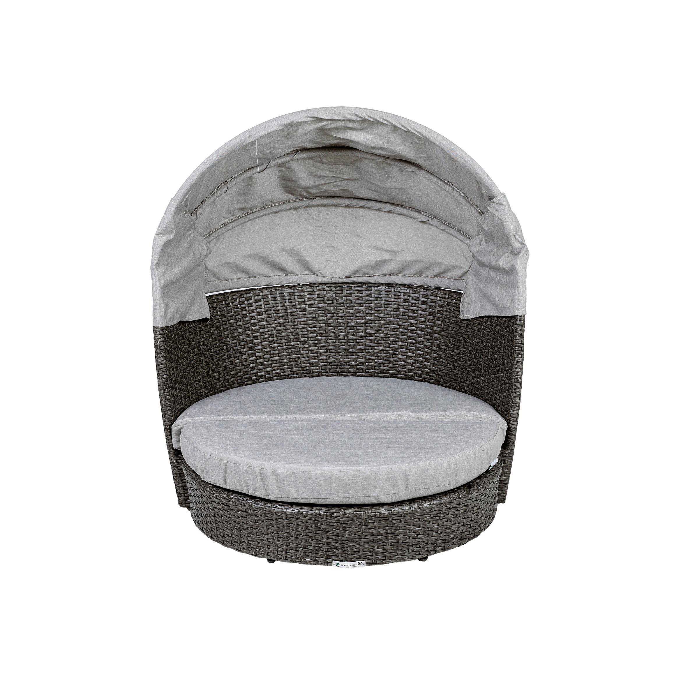 Hundesofa D: 100 cm Anthrazit/Grau mit Kissen - Anthrazit/Grau, Basics, Kunststoff/Textil (100/100/100cm) - Greemotion
