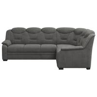 Rohová sedačka MARCUS, pravá, antracitová ženilka - čierna/antracitová, Basics, textil/plast (263/211cm) - MID.YOU