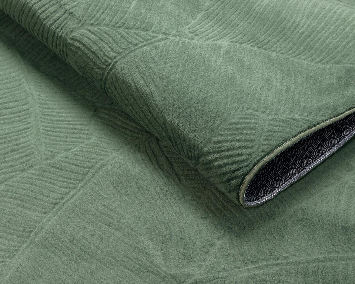 Webteppich Stilo - Grün, KONVENTIONELL, Textil (80/150cm)