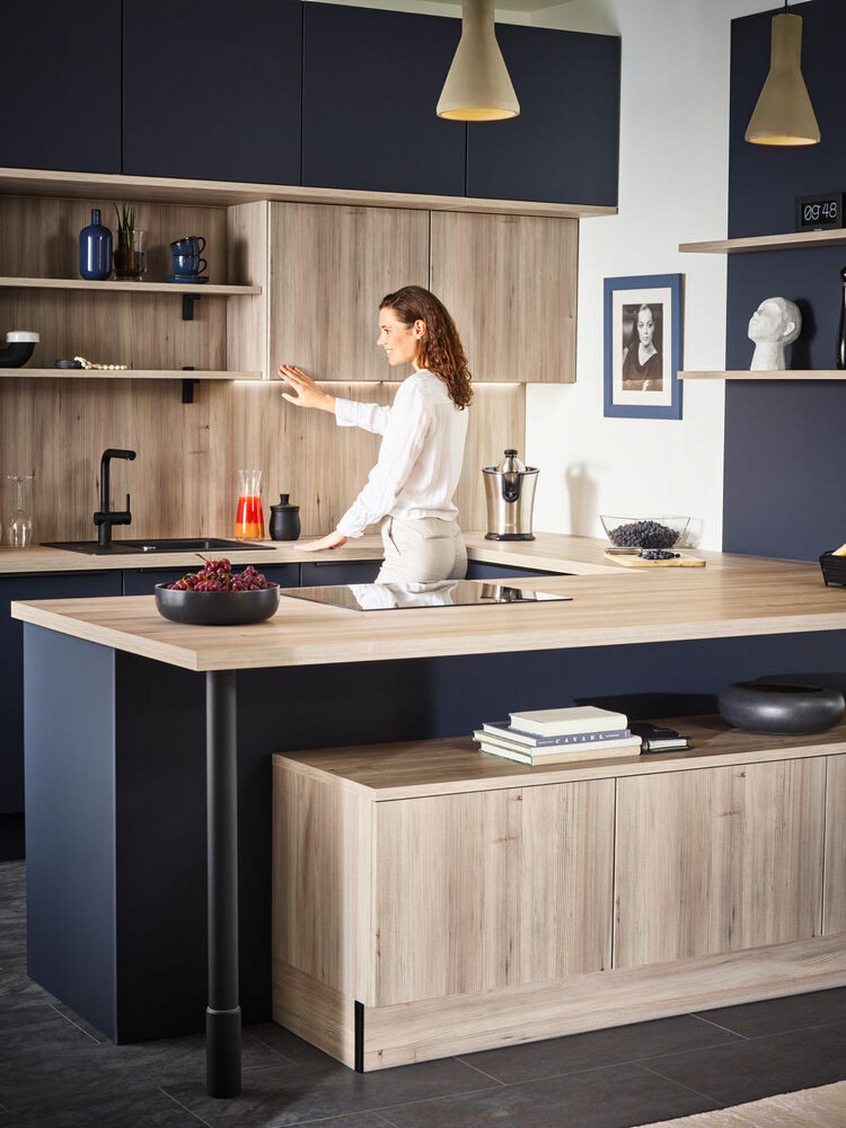 Einbauküchen Pn 210 Frei Planbar Modernes Design - Holzwerkstoff - Pino