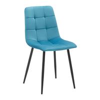 Jídelní židle RIA petrolejová - petrolej/černá, Moderní, kov/dřevo (43,5/87/54cm) - Bessagi Home