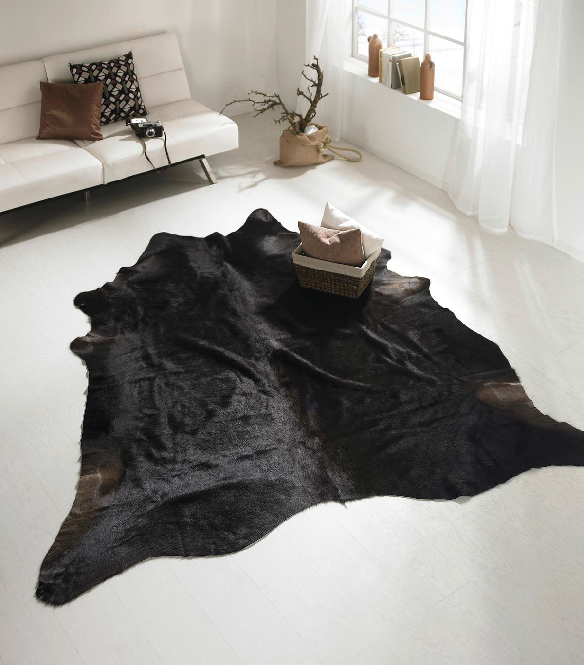HOVĚZÍ KOŽEŠINA Heino, 200/300cm - černá/hnědá, kožešina (200/300cm) - Modern Living