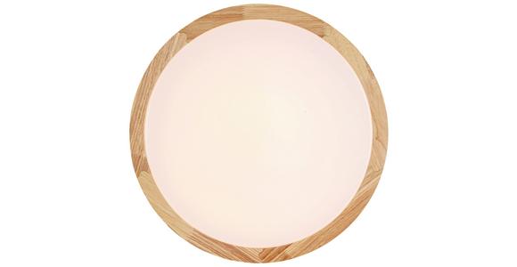 LED-Deckenleuchte Belinda - Eichefarben/Weiß, MODERN, Holz/Kunststoff (45/7,5cm) - Luca Bessoni