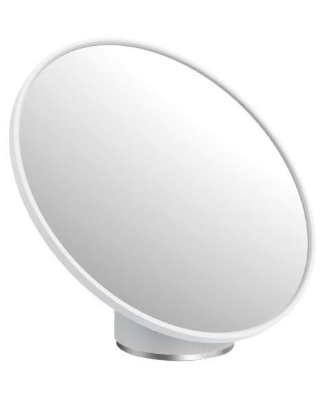 Kosmetické zrcátko Chris - bílá, Moderní, kov/plast (19,9/17,2/13,3cm) - Premium Living