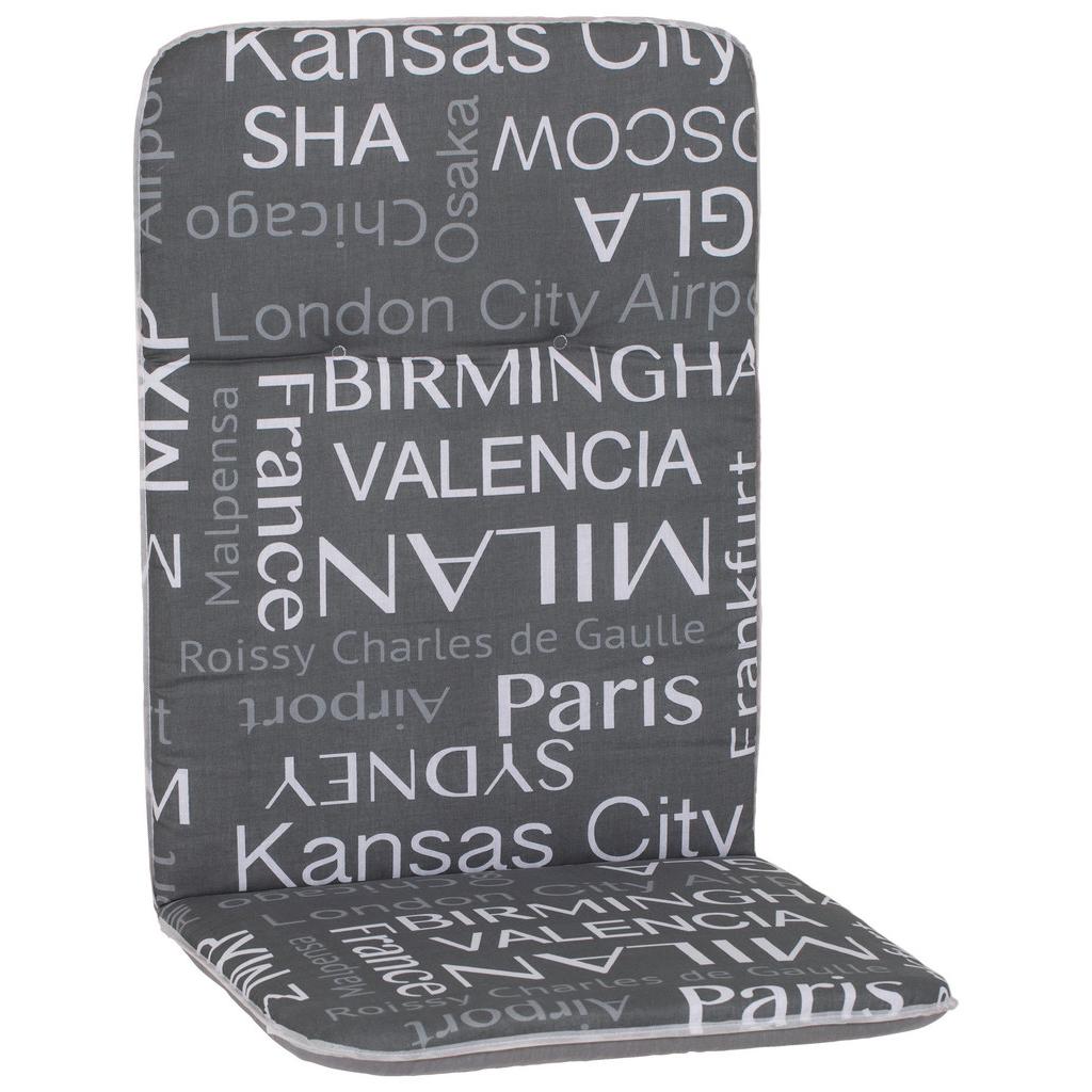 Hochlehner Wendeauflage Bali 114x47 cm Grau