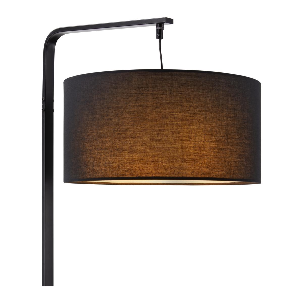 Stojacia lampa ALARA čierna - čierna, Modern, kov/textil (45/35/170cm) - Bessagi Home