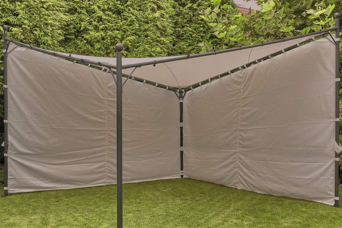 Seitenteile Berlino 400x256cm 2er-Set - Grau, KONVENTIONELL, Textil (400/256cm) - Siena Garden