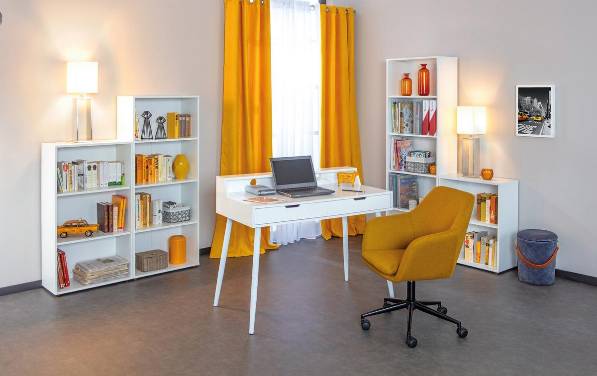 Regal Arco B 60cm, Weiß - Weiß, Basics, Holzwerkstoff (60/110/30cm) - MID.YOU