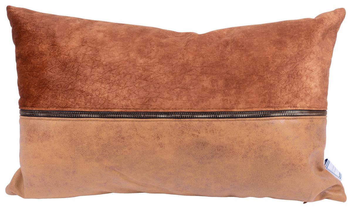 Zierkissen Picco 125 2er-Set Cappucino/Terracotta B:30/45cm - Terracotta/Cappuccino, KONVENTIONELL, Textil (30x45/50x45cm)