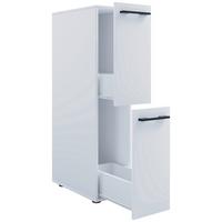 Midischrank Sadilo L - Schwarz/Weiß, MODERN, Holzwerkstoff (25/110/50cm) - MID.YOU