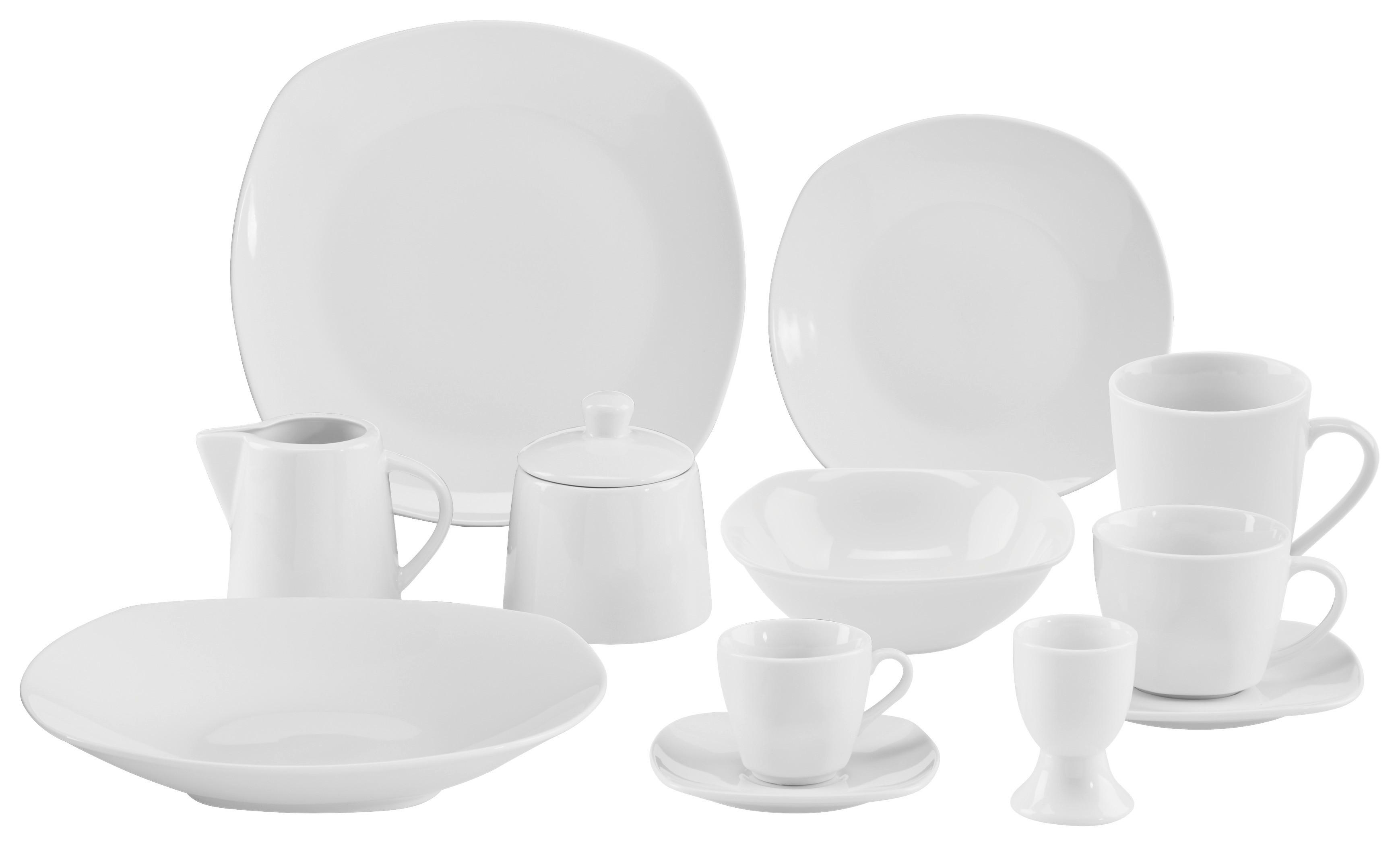 Kombiservice Tara - Weiß, Basics, Keramik - James Wood