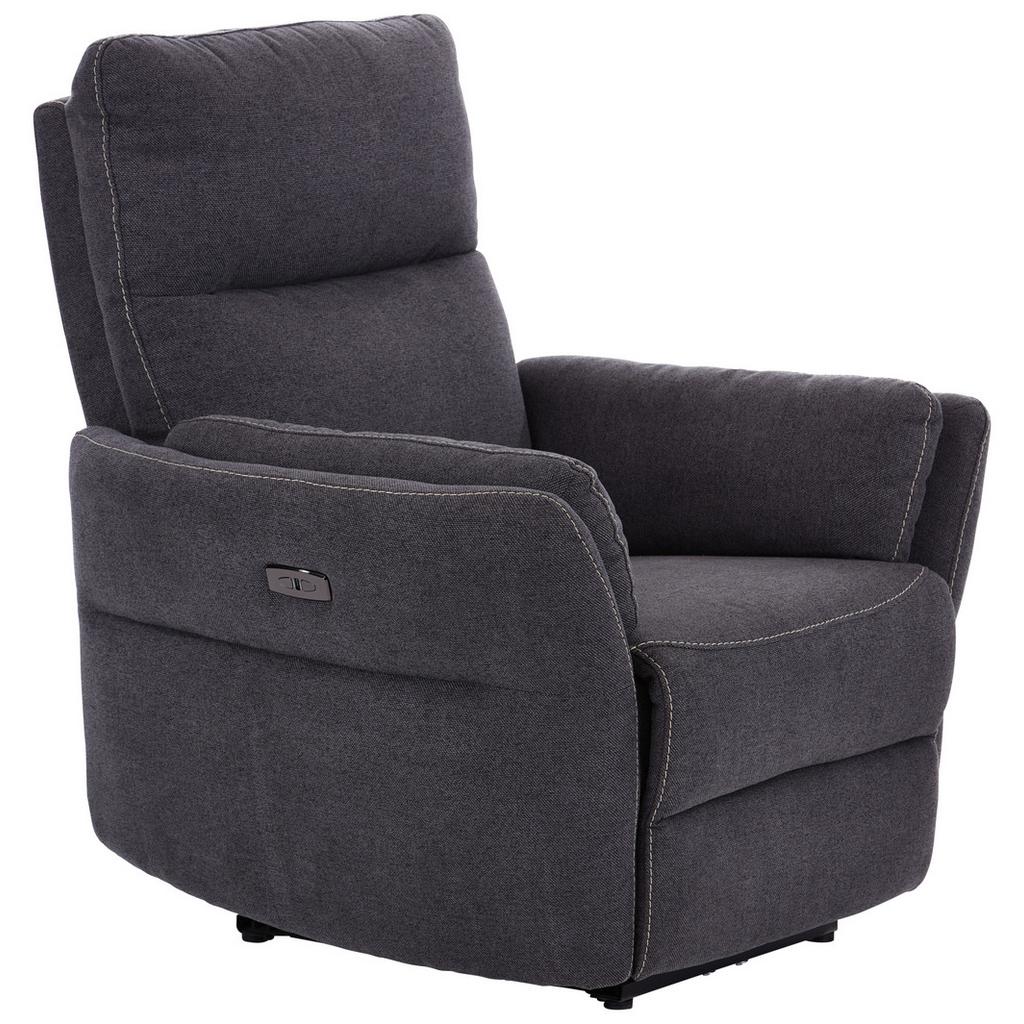 Relaxsessel Elektrisch Redon Stoffbezug Dunkelgrau