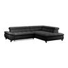 Ecksofa Gemini Schwarz, B: 312cm - Chromfarben/Anthrazit, KONVENTIONELL, Textil (312/234cm)